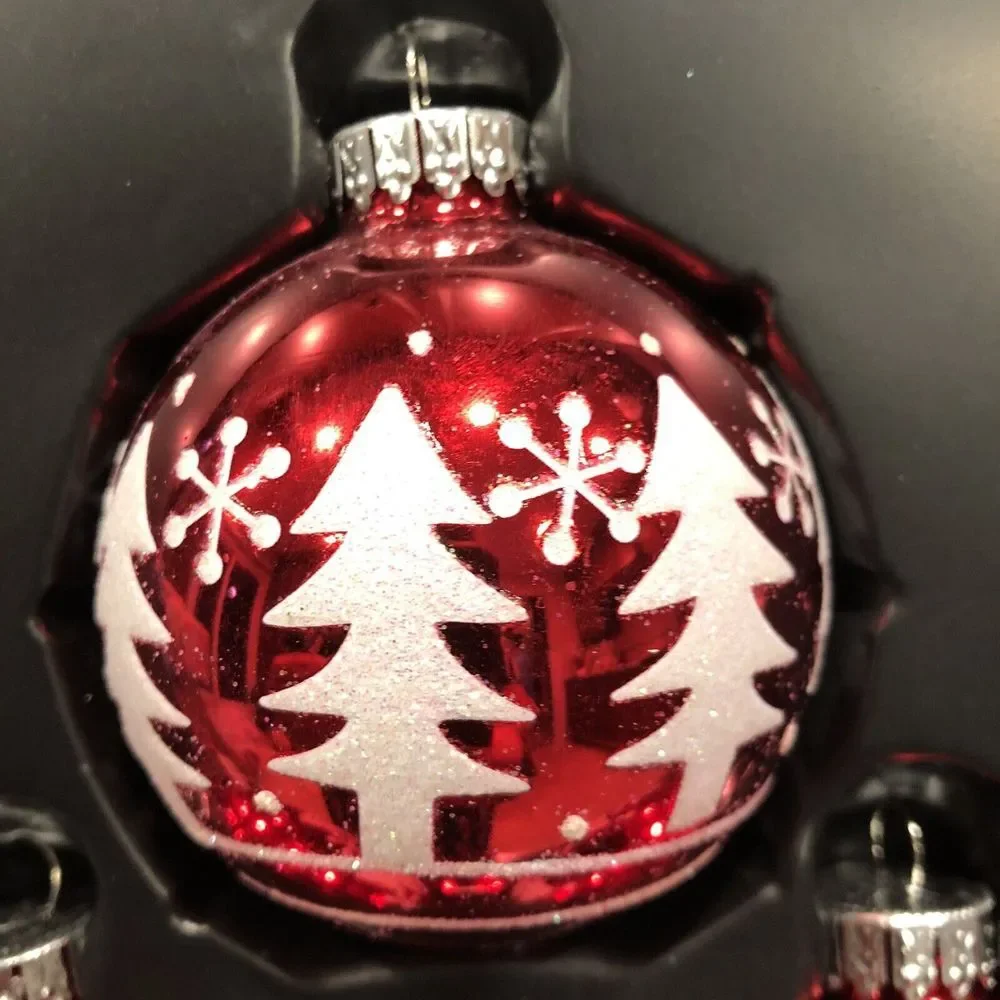 Kurt Adler Ornament Ball Glass Christmas Tree Vintage Snowflake Vintage Sparkle - Picture 15 of 15